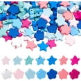 thumbnail image 4 of 210Pcs Dyed Natural Wood Beads Star and Flower Beads Spacer Wooden Loose Beads with 2mm Hole for Jewelry Making, 4 of 6