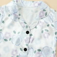 thumbnail image 6 of Posijego Little Girls Silk Satin Pajama Set Short Sleeve 2 Piece Button down Shirt and Shorts Sleepwear Sets, 6 of 7