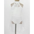 thumbnail image 2 of vastwit Kids Girls Halter Neck Ballet Leotard with Tulle Skirt Lyrical Figure Skating Dress Ballerina Dancewear Ivory 6, 2 of 7
