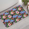 thumbnail image 2 of Pioneer Flower Floral Print Pattern Bathroom Rugs Mat, Non Slip Microfiber Bathroom Rug with Rubber Backing, Soft Mats for Bathroom Floor Tub Shower, 17"x30", 2 of 5