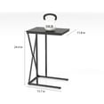 thumbnail image 6 of Manxile Set of 2 C Shaped End Table Metal Side Table for Sofa,Couch, Bedroom,Living Room, Black&Brown, 6 of 6