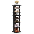 thumbnail image 1 of Zapatero vertical de 8 niveles, organizador de zapatos alto y estrecho, zapatero que ahorra espacio con estante extraíble para sala de estar, dormitorio, entrada, dormitorio, apartamento (negro), 1 of 4