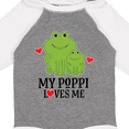 thumbnail image 4 of Inktastic My Poppi Loves Me Grandson Frog Boys Long Sleeve Baby Bodysuit, 4 of 5