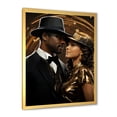 thumbnail image 2 of Designart "Dynamic Jazz African American Couple in Gold I" People Framed Wall Art - Global Gold Harlem Renaissance Hallway Framed Wall Art Decor, 2 of 6