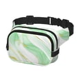 thumbnail image 2 of Balery Green And Gold Abstract Marble Mochila Cinturón para Mujeres y Hombres, Bolsa de Cintura Impermeable de Doble Capa con Correa, 2 of 9