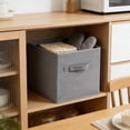 thumbnail image 6 of Simple Houseware Foldable Storage Bin, Cube Organizer Storage Bins with Handles, for Organizing Pantry, Closet, Shelf, Nursery, Playroom, Toy Box, Cubby, 10.6" x 10.6" x11", 6 of 6