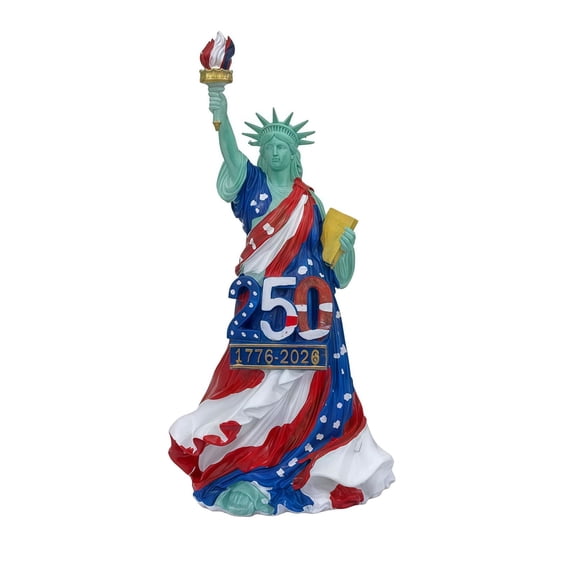Mini Statue of Liberty Figurine, 1776-2026 US 250th Anniversary Patriotic Decor, 4.92 Inch Collectible Ornament for Home & Gifting