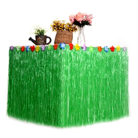 

Pengpengfang Hawaiian Luau Party Tropical Garden Beach Dance Table Skirt Flower Decoration