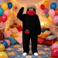 thumbnail image 2 of UYYX Monster Onesie Kids Toddler Big Mouth Cartoon Monster Plush One Piece Sleepsuit Soft Thick Holiday Party Costume(Black,5-7 Years), 2 of 4