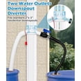 thumbnail image 4 of Downspout Diverter, Rain Barrel Diverter Fits for 2"x 3" Standard Downspout, Rainwater Collection System with Two Water Outlets to Collect Rainwater from Gutter, with 5FT Hose, 4 of 9