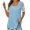 Light Blue, variant on Lolmot Womens Summer Tops for Leggings Lace Short Sleeve Square Neck Hide Belly Tunics Cute Solid Color T-Shirts Loose Flowy Blouses