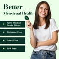 thumbnail image 6 of Shordy Reusable Menstrual Disc, Set of 2 (Size - Small & Large) with Pouch, upto 12 Hours Use, Tampon and Pad Alternative, Green Period Discs, 6 of 8