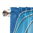 thumbnail image 5 of Half Window Curtain 36 Inches Long, Blue Aqua Ombre Window Treatment Curtain Drapes, Modern Geometric Abstract Aesthetic Cream Small Tier Curtains for Bathroom Over Sink, 27.5"x36", 2 Panels, 5 of 7