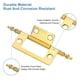 thumbnail image 4 of Bisagras Sin Mortaja, 8pcs Bisagra de Hierro para Armario, Bisagras de Puerta, Oro, 4 of 7