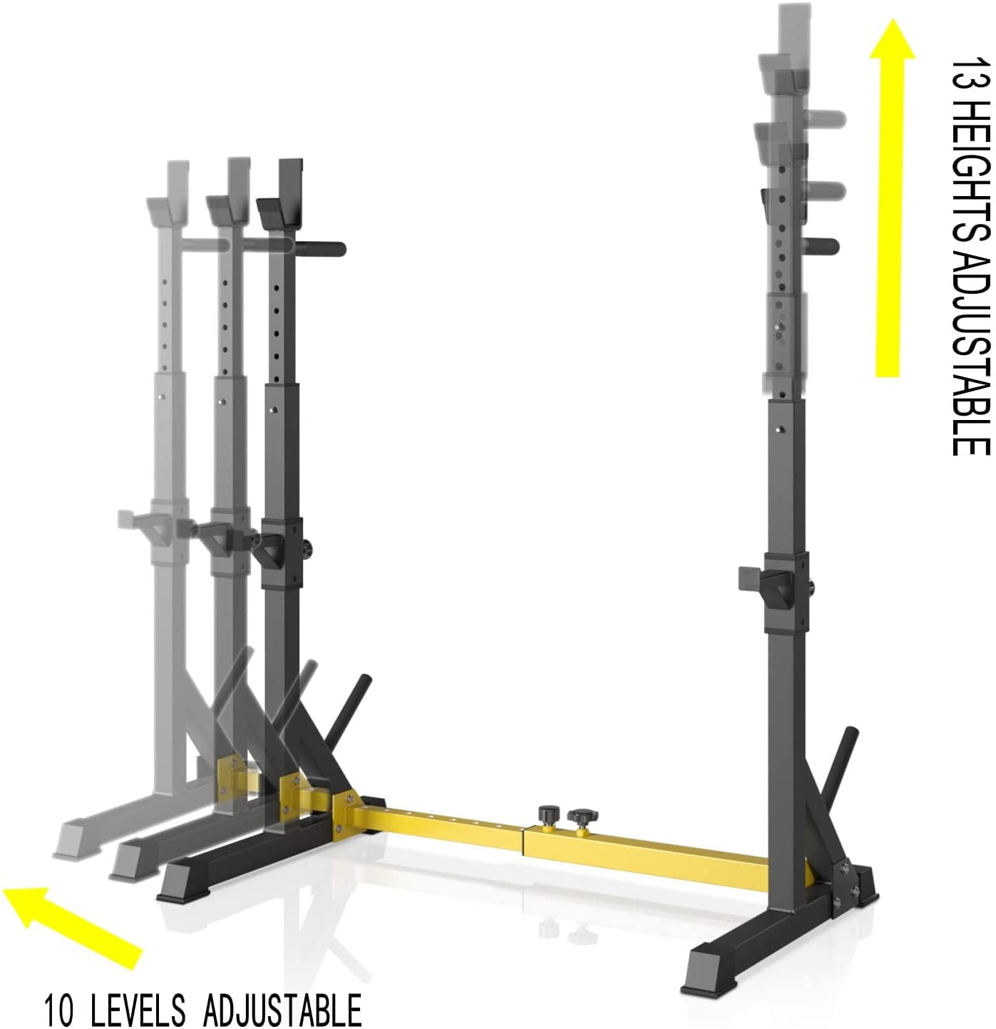 Pirecart Squat Rack, Adjustable Barbell Stand Squat Rack Home Gym Workout Exercise, 570 lbs