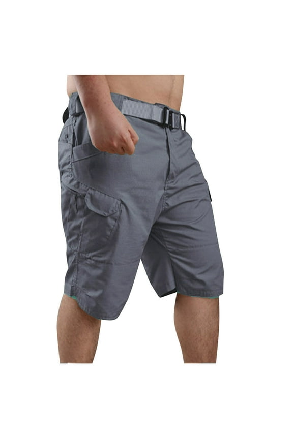 Mens Quarter Pants Pocket Work Shorts Solid Outdoor Mountaineering And Hiking Perfect for Sports and Casual Wear