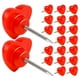 thumbnail image 1 of Chinchetas decorativas con forma de corazón rojo para oficina y escuela, para tableros de corcho, tablones de anuncios, fotos, mapas y marcadores de ubicación, 1 of 8