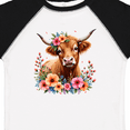 thumbnail image 4 of Inktastic Cute Highland Cow with Roses Floral Scottish Farm Western Boys or Girls Toddler T-Shirt, 4 of 5