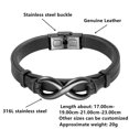 thumbnail image 3 of sweethay de cuero para hombre, elegante para decoración de muñeca, para hombre, pulseras para hombre, decoraciones para vestido, regalo de Ropa, zapatos y accesorios Miscelánea Negro/19cm, 3 of 6