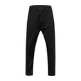 thumbnail image 2 of Dpytoraw Men Pure Color Overalls Pocket Sport Work Casual Trouser Ankle Length Pants, 2 of 5