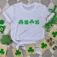 thumbnail image 1 of Chandails de la Saint-Patrick pour Femmes, Col Rond Décontracté, Manches Courtes, T-shirt Imprimé Arbre de Noël, Haut, Chandail de la Saint-Patrick, 1 of 4