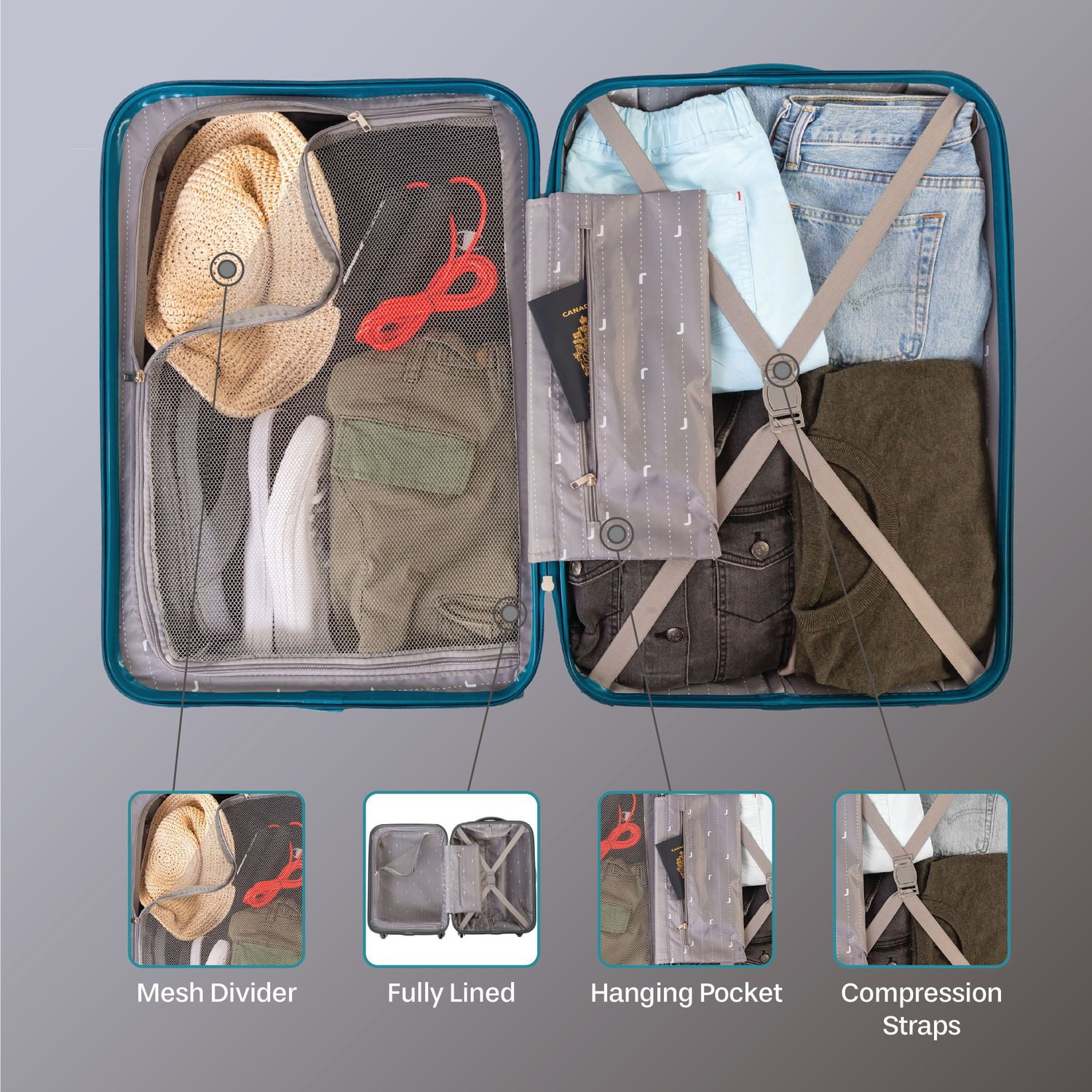 Valise Rigide Jetstream 24 Pouces Enregistrée
