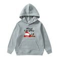 thumbnail image 2 of Gelikeya Christmas Hoodies for Kids Boys Girls Cute Cartoon Prints Hooded Sweatshirts Pullover Hoodie (Grey, 5-6 Years), 2 of 4