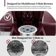 thumbnail image 5 of Reusable K Cups for Coffee Pods - 4 Pack Refillable Stainless Steel Mesh Filter, 5-Hole KCup Universal Metal Ground Coffee Pod, 5 of 7