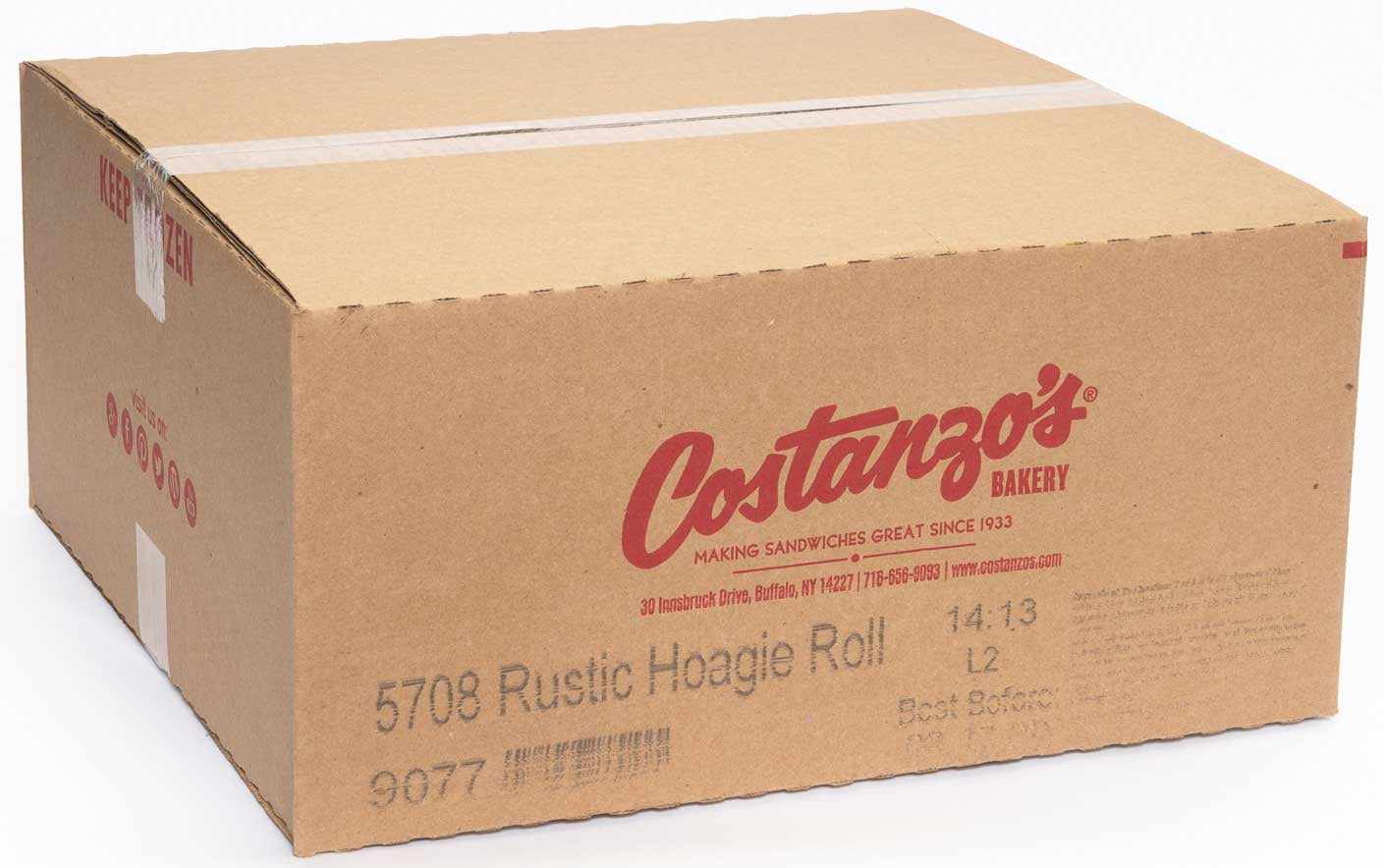 Costanzos Bakery Rustic Hoagie Roll, 131.6 Gram -- 48 per case.