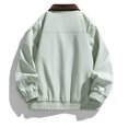 thumbnail image 5 of CHGBMOK Women's Plus Size Collared Bomber Jacket Casual Zip Up Long Sleeve Windbreaker Coat Elastic Cuffs Hem Outerwear with Pockets, 5 of 9
