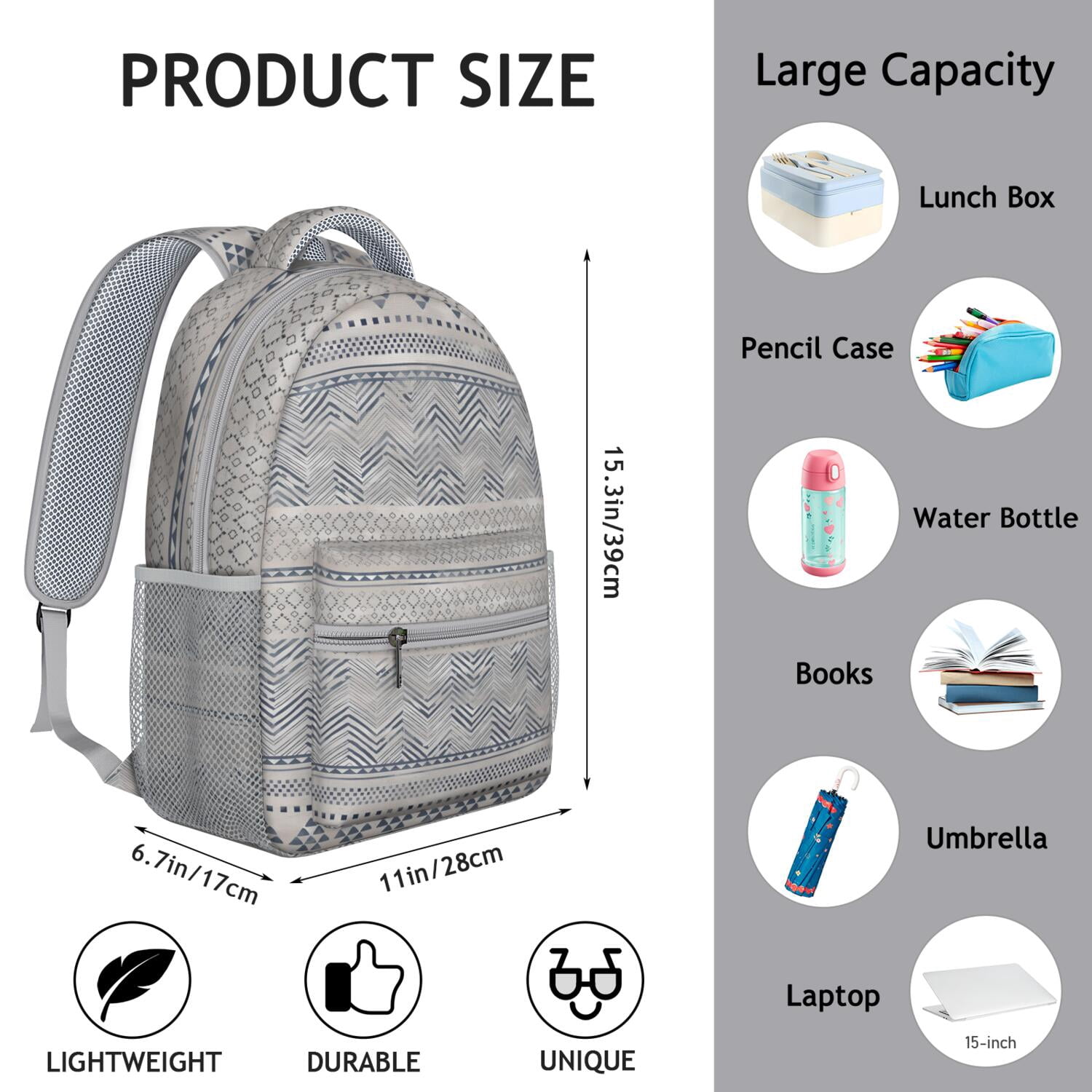 Earthy Aesthetic Waterproof School Bag - Organized Storage & Comfortable