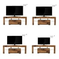 thumbnail image 3 of Farmhouse TV Console Table, Living Room Wooden TV Stand for 32-55 Inch Television, Heavy Duty TV Cabinet with Storage Drawer, Media Shelf and LED Lights, Entertainment Center Gaming Console, Fir Wood, 3 of 14