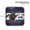 thumbnail image 2 of Yiaed 2025 Happy New Year 4 Print Leather Coasters for Drinks - Cup Coasters Coffee Table Kitchen Table Bar, Home & Office Gifts Handmade Drink Coasters-Square, 2 of 6