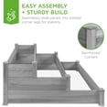 thumbnail image 6 of PINDEE  3-Tier Fir Wood Raised Garden Bed Planter Kit for Plants, Herbs, Vegetables, Outdoor Gardening w/Stackable & Flat Arrangement, Easy Assembly - Gray, 6 of 8