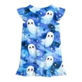 thumbnail image 5 of NIEWTR Halloween for Girls Flutter Sleeve Nightgown Summer Casual Cartoon Print Dress, 5 of 7