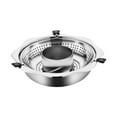 thumbnail image 3 of Siruishop Hot Pot Cooker Lifting Chafing Dish Basin for Party Kitchen Family Gathering 32cm No punching, 3 of 8