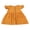 Yellow, variant on Toddler Girls Fly Sleeve Dress Solid Color Round Collar Single-breasted Dresses