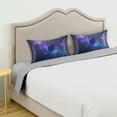 thumbnail image 5 of Dailycode Satin Pillow Case King Silk Pillow Cover for Hair and Skin Envelope Closure Blue Planet in Space 20"x40", 5 of 9