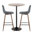 thumbnail image 3 of Pebble 3-Piece Mid-Century Modern Pub Set in Blue by LumiSource, 3 of 5
