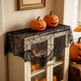 thumbnail image 6 of BUTASY Halloween Table Runner, Black Lace Spider Web Table Runner for Halloween Table Runner, Spooky Table Runner for Fall Holiday Decoration, 6 of 6