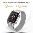 thumbnail image 2 of PINHEN Metal Magnetic Bands Compatible for Apple Watch Band 38mm 42mm with Case, Stainless Steel Milanese Mesh Loop Replacement Strap Compatible with iWatch Series 3/2/1 Women Men, 2 of 7
