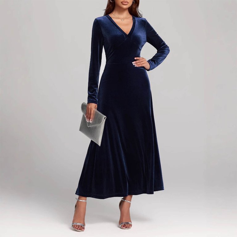 chinese dress ladies Wine Velvet Maxi Dress With Open Back And Rhinestone Detail main image 0