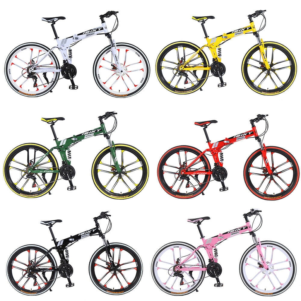 IBiky 26 quot 21 Speed Folding Mountain Bike Bicycle Full