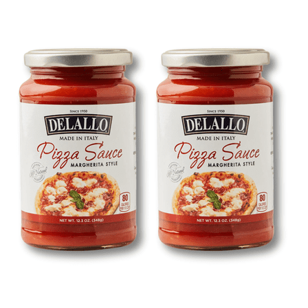 DeLallo Margherita Style Pizza Sauce, Made in Italy, 12.3 oz Jar, (2 Pack)
