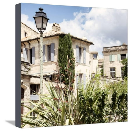 France Provence Square Collection - Provencal City - Uzès Stretched Canvas Print Wall Art By Philippe