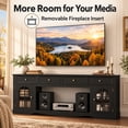 thumbnail image 4 of CLOUDREST PRO Electric Fireplace TV Stand for TVs up to 80", 36" Insert, Black, 4 of 10