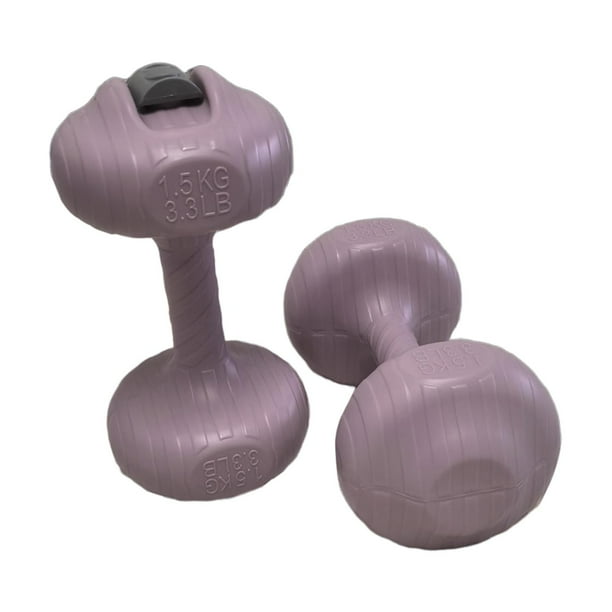 2 mancuernas rellenas de agua, equipo de ejercicio con agarre cómodo, pesas de agua para niños, ideales para gimnasio, oficina y jardín de infancia. 3 kg