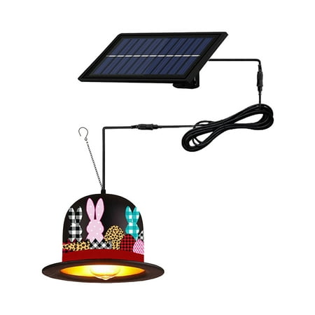 

Henpk Solar Outdoor Lights Easter Hat Decorative Lights Garden Decorations Remote Control Lighting Pendant Lights on Clearance