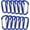 Blue, variant on 3" Aluminum Carabiner Clips, 12PCS D Ring Shape Keychain Carabiners Hook Buckle