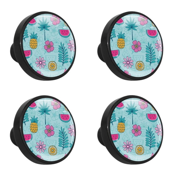 4 Pcs Pineapple Knobs for Kitchen Cabinet Cupboard Dresser Bookcase Drawer Pulls Handles Round Home Decor